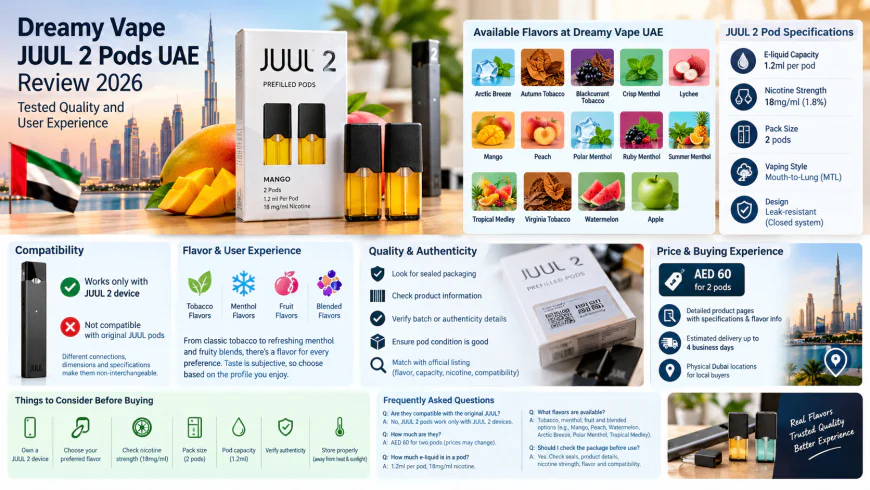 Dreamy Vape JUUL 2 Pods UAE Review 2026: Tested Quality and User Experience
