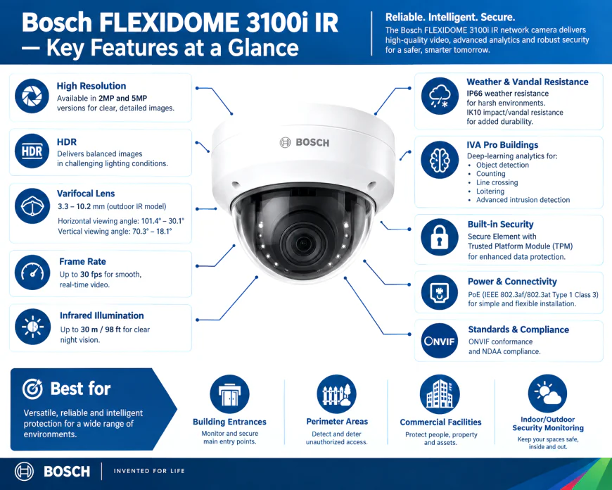 FAQs about Bosch FLEXIDOME 3100I IR Security Camera