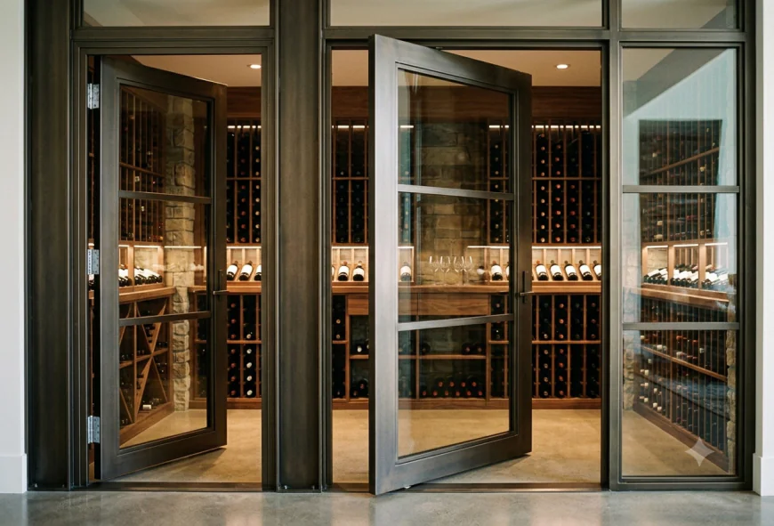 Pivot, Hinged, or Bi-Fold? Choosing the Right Opening System for Custom Metal Wine Doors