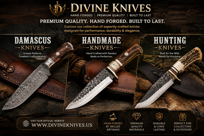 Damascus Knives: Handcrafted Blades for Hunting, Outdoor Use and Collectors