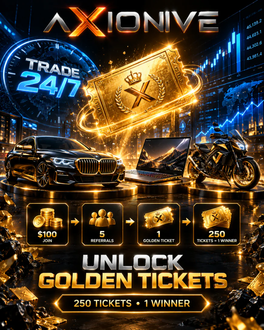 Axioniv Golden Ticket Campaign Trade 24/7 & Unlock Rewards