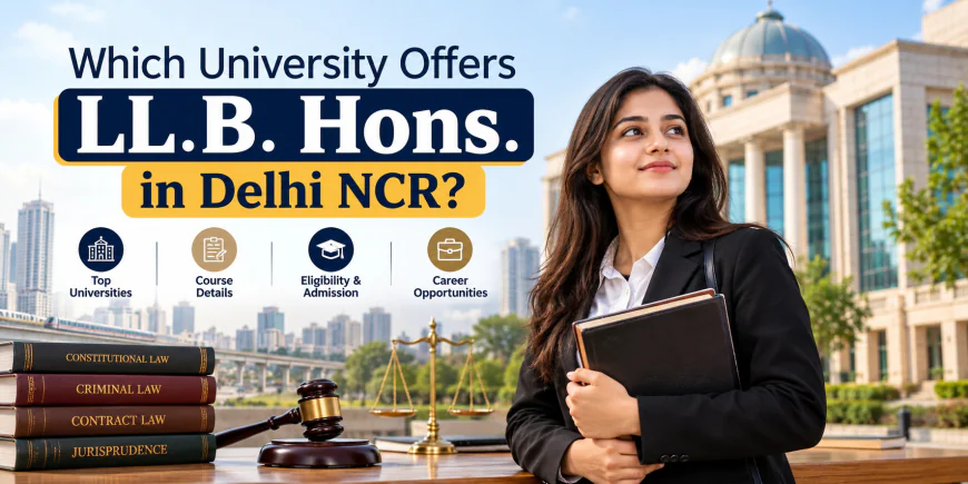 Which university offers LL.B. Hons. in Delhi NCR?