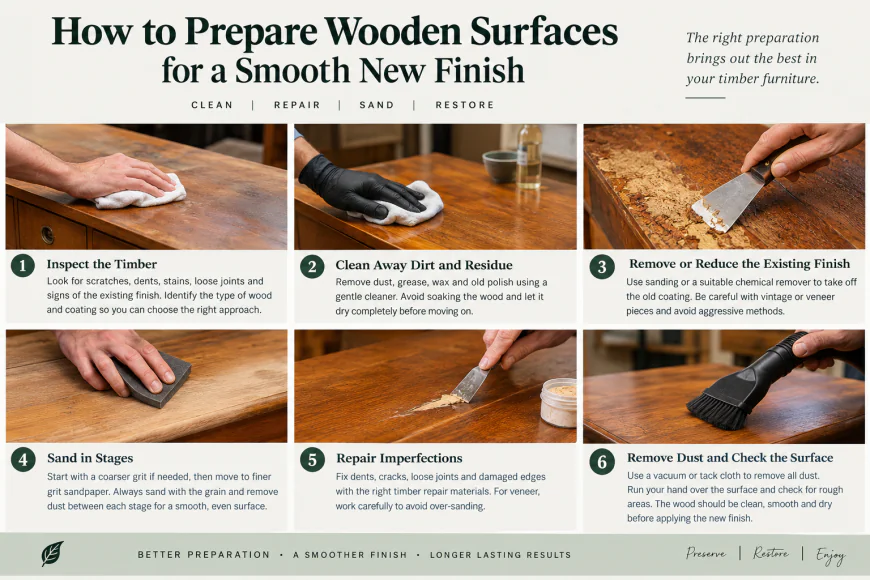 How to Prepare Wooden Surfaces for a Smooth New Finish