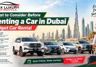 What to Consider Before Renting a Car in Dubai | Budget Car Rental