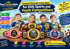 Custom Championship Belts for Kids Sports and Youth Competitions