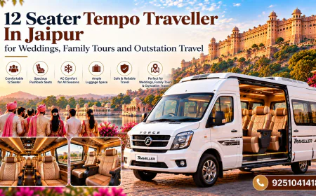 12 Seater Tempo Traveller In Jaipur for Weddings, Family Tours and Outstation Travel