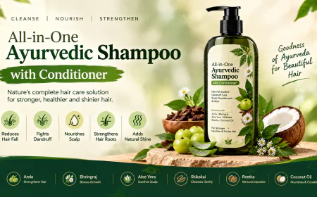 Herbal Shampoo with Amla Bhringraj and Aloe Vera for Hair Care
