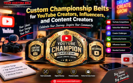 Custom Championship Belts for YouTube Creators, Influencers, and Content Creators