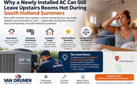 Why a Newly Installed AC Can Still Leave Upstairs Rooms Hot During South Holland Summers