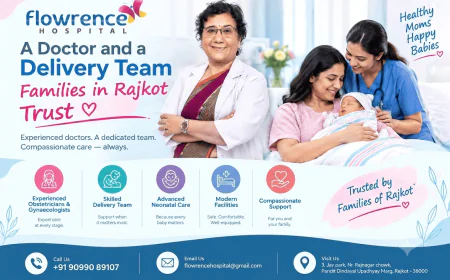 A Doctor and a Delivery Team Families in Rajkot Trust