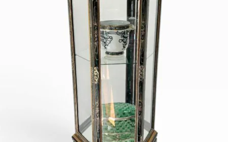 Chinese Chippendale Lacquer Display Cabinet Circa 1920