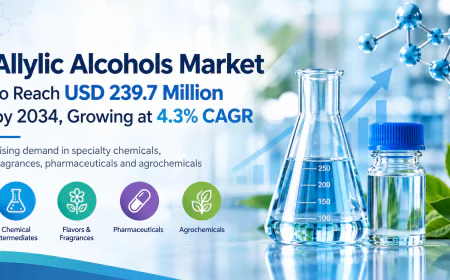 Allylic Alcohols Market to Reach USD 239.7 Million by 2034, Growing at 4.3% CAGR