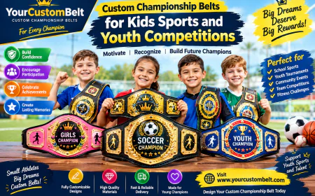 Custom Championship Belts for Kids Sports and Youth Competitions