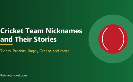Cricket Team Nicknames and the Stories Behind Them
