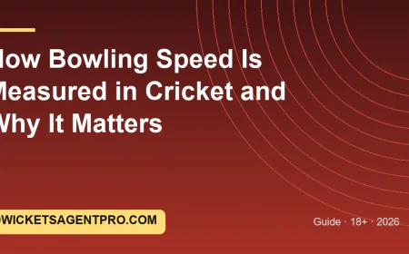 How Bowling Speed Is Measured in Cricket and Why It Matters