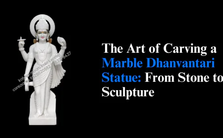 The Art of Carving a Marble Dhanvantari Statue: From Stone to Sculpture