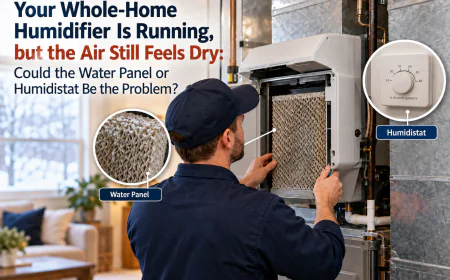 Your Whole-Home Humidifier Is Running, but the Air Still Feels Dry: Could the Water Panel or Humidistat Be the Problem?