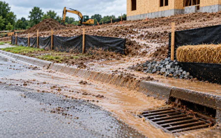 Muddy Runoff From a New Construction Site Keeps Reaching the Street Drain: Which Erosion-Control Measures Could Be Missing?