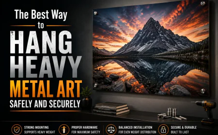 What Is the Best Way to Hang Heavy Metal Art When Light and Angle Change Its Look?