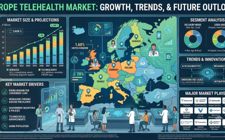 Europe Telehealth Market 2026 | Worth  USD 25.98 billion by 2034