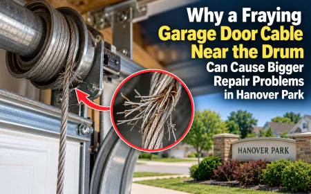 Why a Fraying Garage Door Cable Near the Drum Can Cause Bigger Repair Problems in Hanover Park