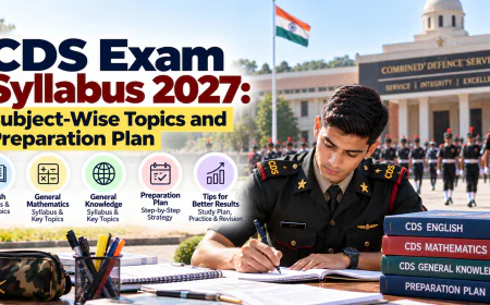 CDS Exam Syllabus 2027: Subject-Wise Topics and Preparation Plan