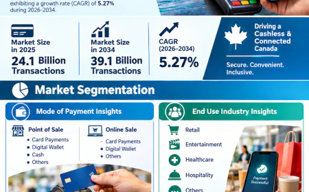 Canada Payments Market Size Projected to Reach 39.1 Billion Transactions by 2034 with a CAGR of 5.27%