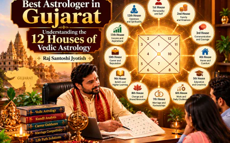 Best Astrologer in Gujarat: Understanding the 12 Houses of Vedic Astrology