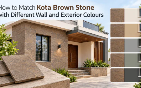 How to Match Kota Brown Stone with Different Wall and Exterior Colours