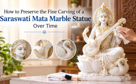 How to Preserve the Fine Carving of a Saraswati Mata Marble Statue Over Time