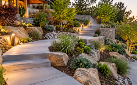 Practical Concrete Walkway Ideas for Sloping and Uneven Gardens