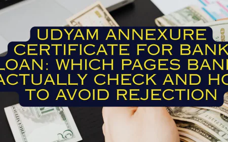 Udyam Annexure Certificate for Bank Loan: Which Pages Banks Actually Check and How to Avoid Rejection