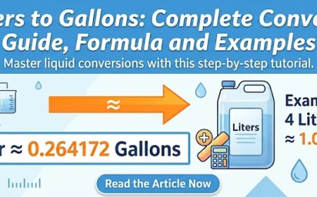 4 Liters to Gallons: Complete Conversion Guide, Formula and Examples