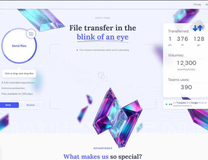A Simple Way to Transfer Large Files Online