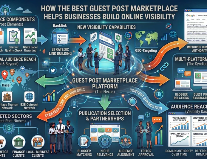 How the Best Guest Post Marketplace Helps Businesses Build Online Visibility