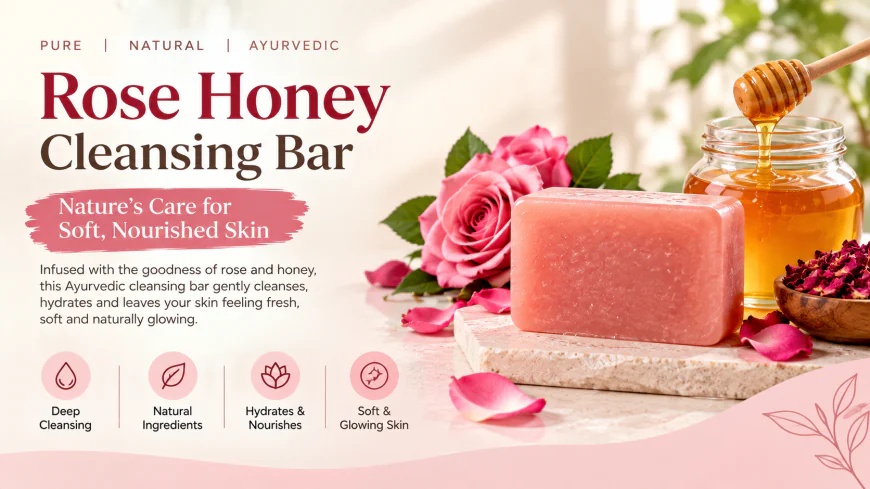 Ayurvedic Rose Honey Soap for Deep Moisturization and Soft Skin
