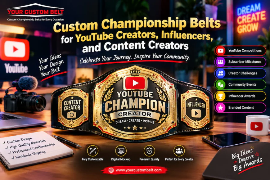 Custom Championship Belts for YouTube Creators, Influencers, and Content Creators