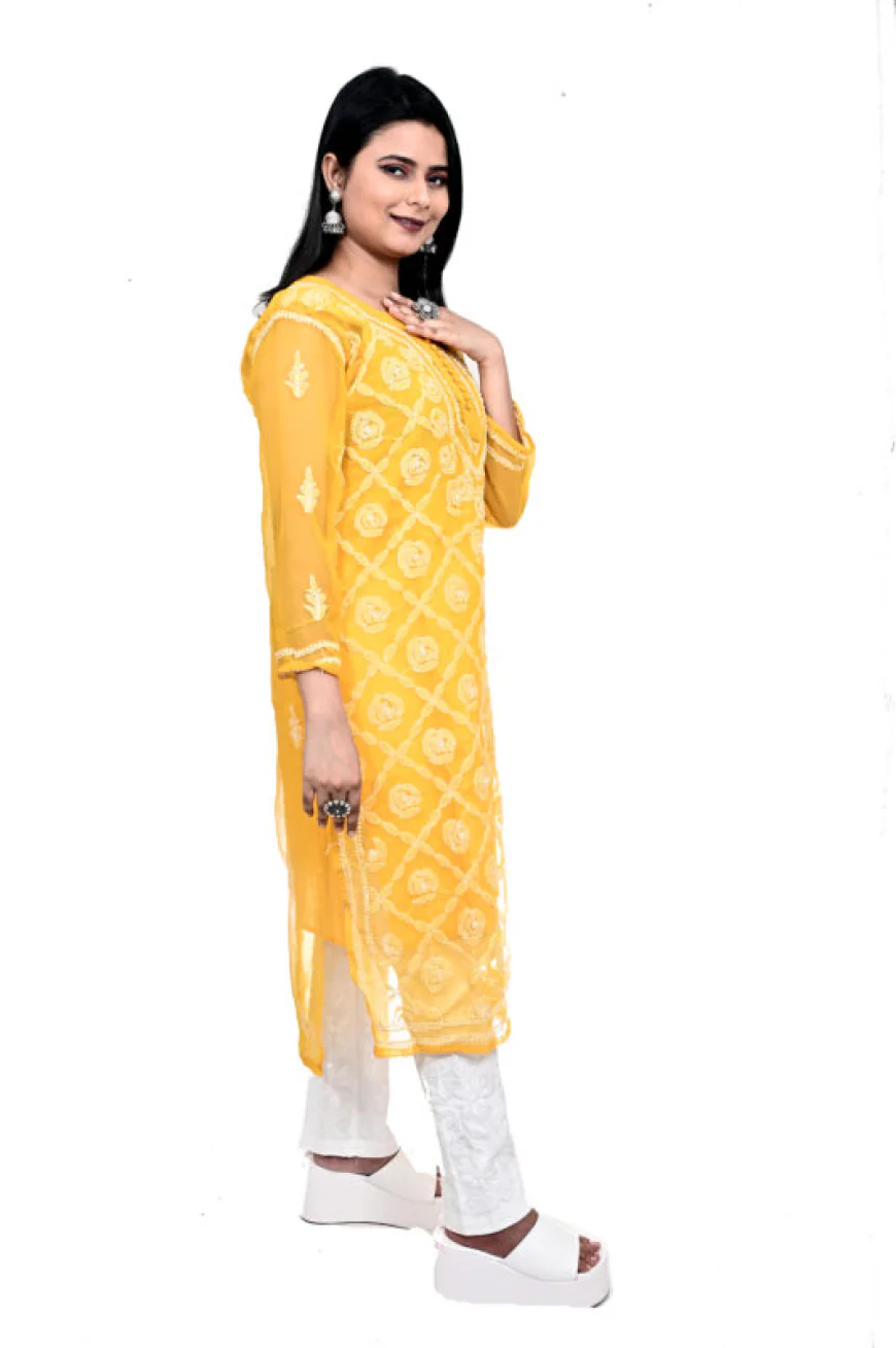 Mustard Yellow Chikankari Kurti: How to Create Elegant Ethnic Looks
