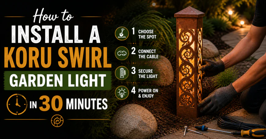 How to Install a Koru Swirl Garden Light in 30 Minutes