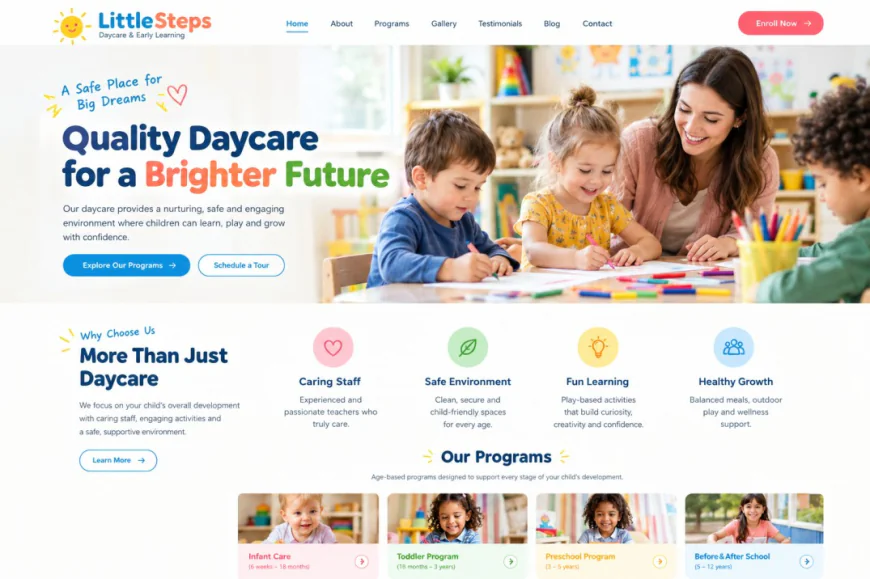 Why Use Daycare Website Templates for Your Childcare Business Website?