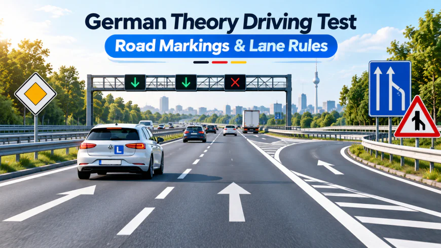 German Theory Driving Test: Road Markings and Lane Rules Learners Often Miss