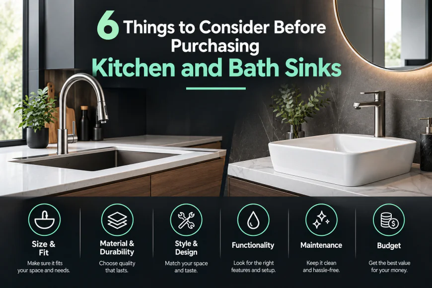 6 Things to Consider Before Purchasing Kitchen and Bath Sinks