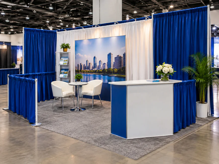 Creative Ways to Use Pipe And Drape for Trade Shows and Exhibition Booths