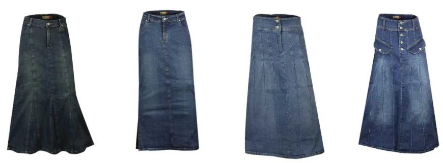 Knee-Length Denim Skirts for Everyday Women's Style