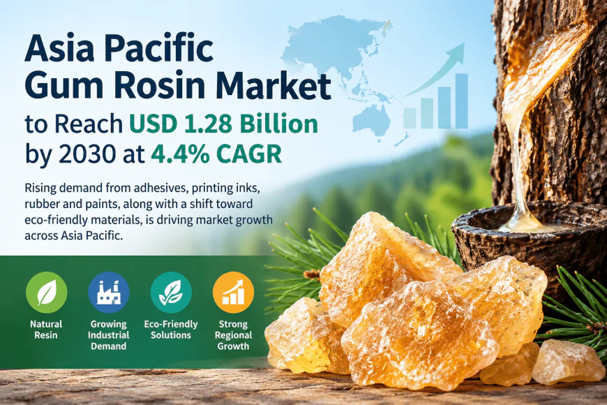 Asia Pacific Gum Rosin Market to Reach USD 1.28 Billion by 2030 at 4.4% CAGR