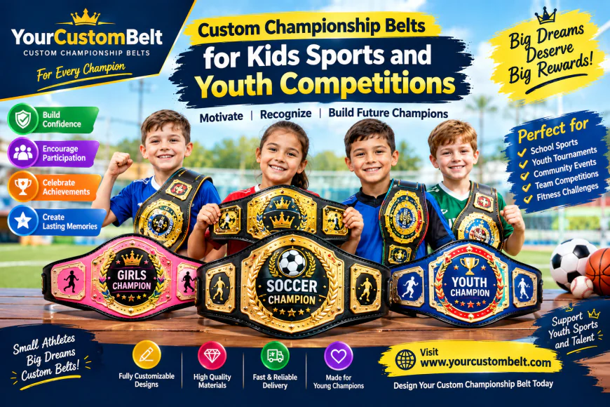 Custom Championship Belts for Kids Sports and Youth Competitions