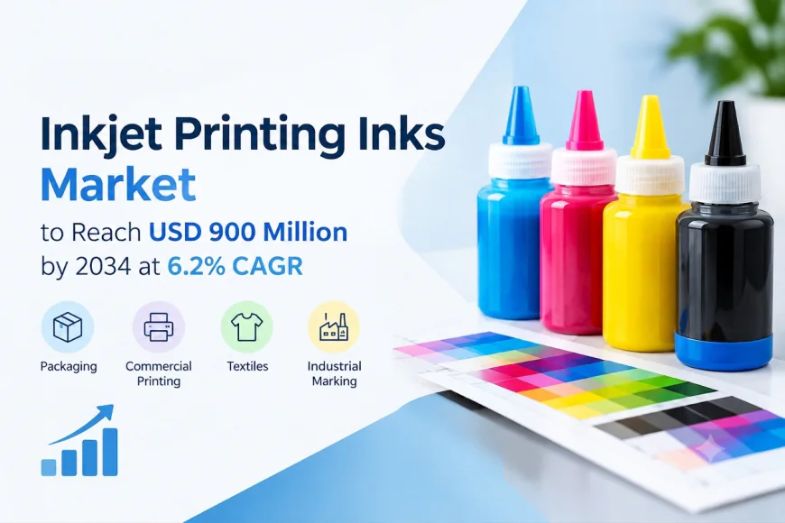 Inkjet Printing Inks Market to Reach USD 900 Million by 2034 at 6.2% CAGR