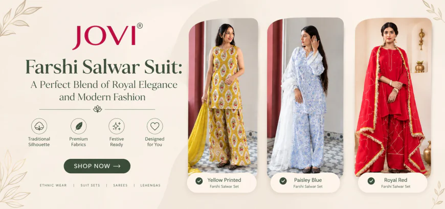 Farshi Salwar Suit for Women Online | Best Farshi Suit in India – JOVI India