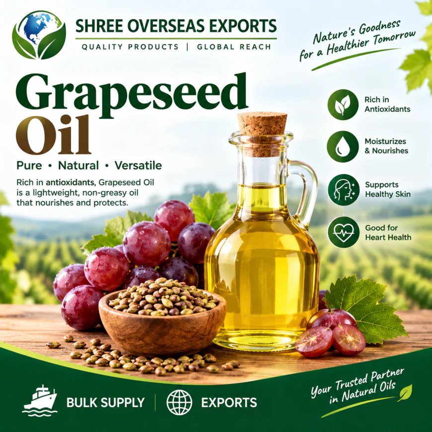 Grapeseed Oil Wholesale Distributor: Bulk Supply and Export Solutions from India