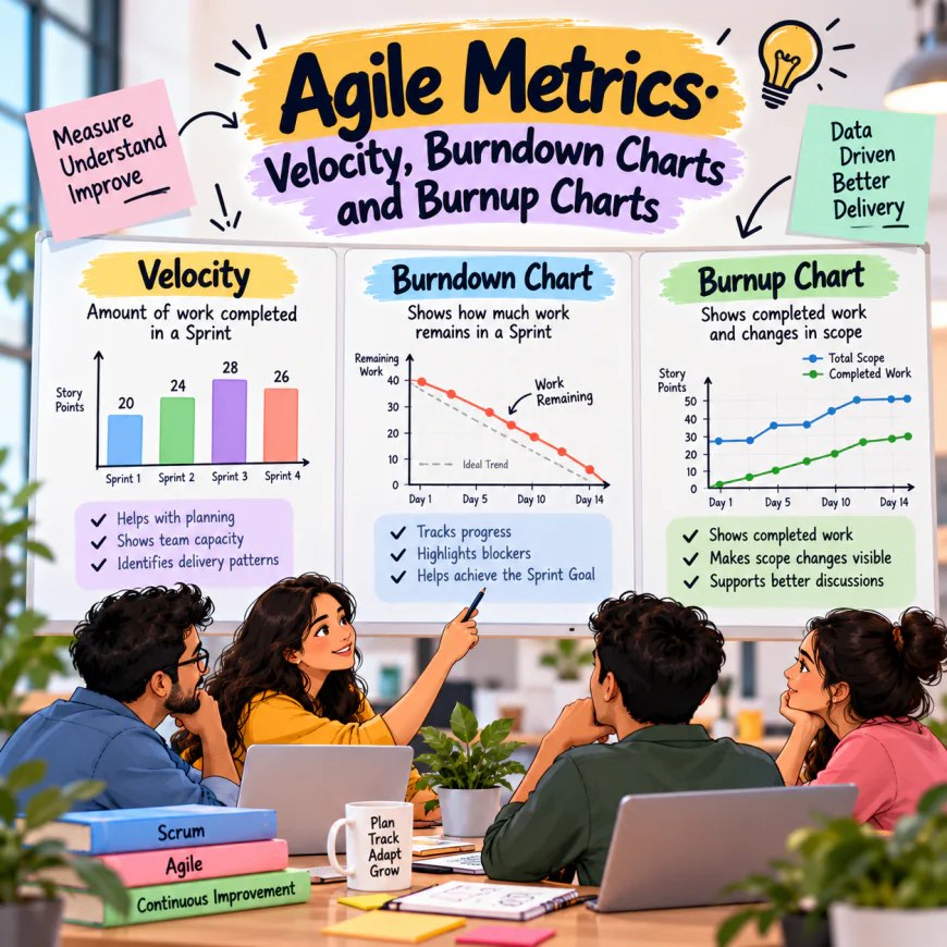 Agile Metrics: Velocity, Burndown Charts and Burnup Charts
